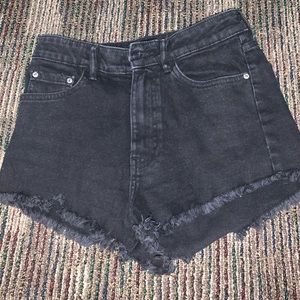 Black Denim Shorts